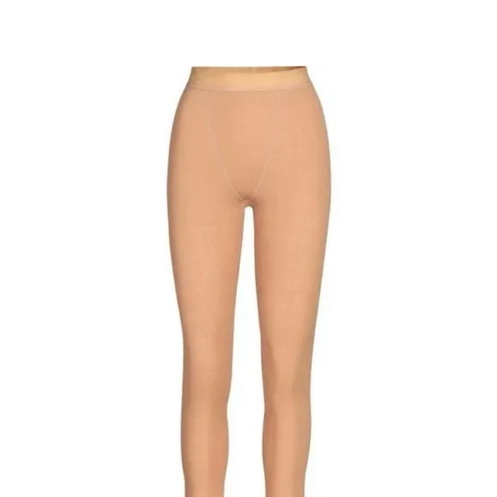 SKIMS NWT COTTON THERMAL SKIMS LOGO Nude Tights/ leggings